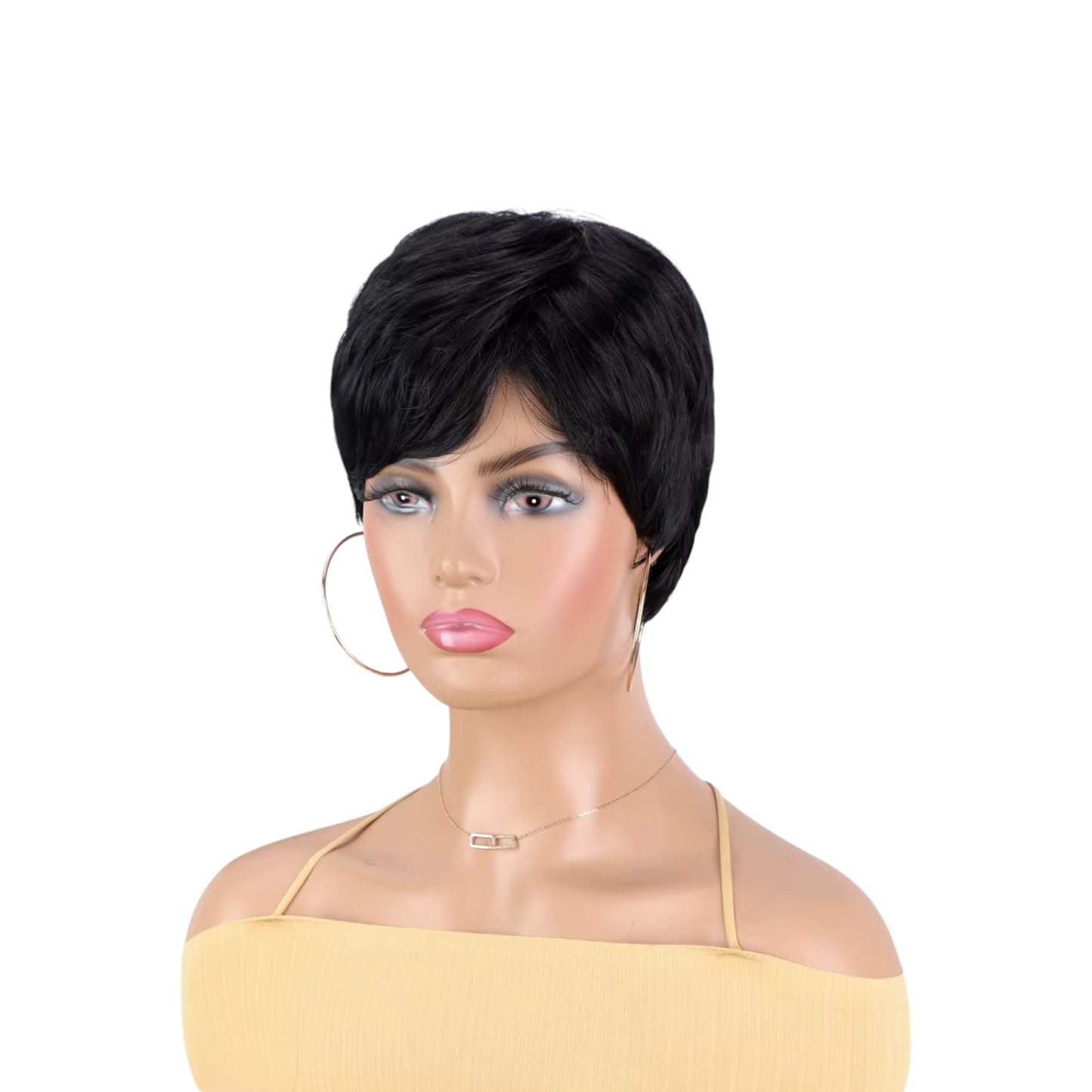 Gods Black Queen Bob Brazilian Hair Short Wig