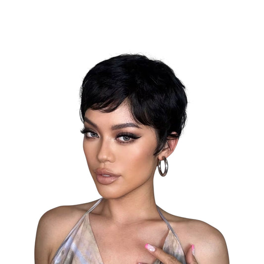 Gods Black Queen Bob Brazilian Hair Short Wig